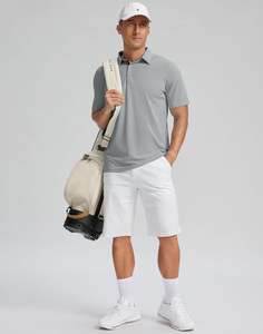 Polo à logo personnalisé pour hommes T Shirt Polo à manches courtes en coton et polyester mélangés respirant Fabricant de gros d'usine OEM - Product Image 5