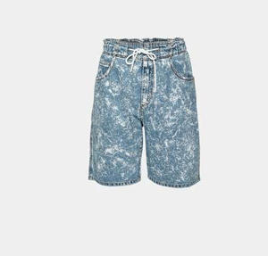 Short en jean pour homme conçu sur mesure été Vintage solide brodé Streetwear lavé à l'acide Style High Street respirant - Product Image 1