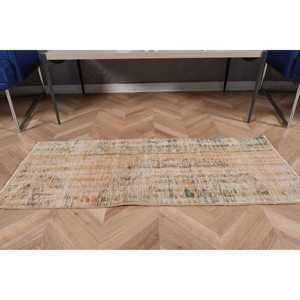 1.6x4 ft Turkish <b>Rug</b>, Small <b>Vintage</b> <b>Rug</b>, Brown Southwestern <b>Rug</b> - Product Image 4