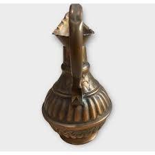 เหยือกน้ำทองเหลืองแท้ ดีไซน์หรูหรา ชุบทอง ผิวสัมผัสแบบสั่งทำพิเศษ พร้อมหูจับ - Product Image 6