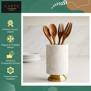 Porta Utensilios de Mesa Personalizable de Primera Calidad, Ecológico, Apto para Lavavajillas, de Latón, Acero Inoxidable y Mármol - Product Image 3