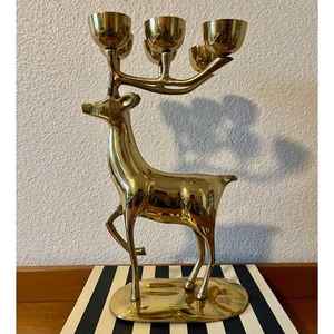 Estatuilla de exhibición de renos de latón elegante diseñada y elaborada Fabricante y exportador decorativo moderno de la India con la mejor calidad - Product Image 2