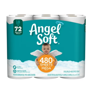 Angel Soft 2-Ply <b>Toilet</b> Paper, 12 Super Mega <b>Rolls</b> - Product Image 3