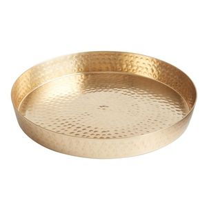 Plateau de miroir rond en métal de luxe nordique de haute qualité or antique avec plateau brillant pour la maison et la cuisine plateau de vaisselle - Product Image 6