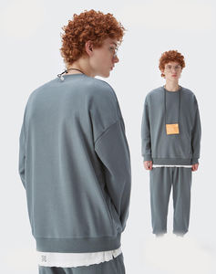 Sweatshirt pull-over de haute qualité pour hommes 100% coton couleur personnalisée design taille XS brodé prix de gros sweatshirts imprimés - Product Image 4