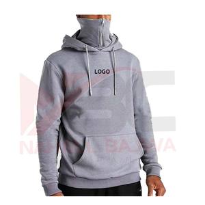 2023 hommes décontracté polaire à capuche poche kangourou Zip Snood Logo personnalisé imprimé hiver course ODM approvisionnement solide concepteur bouffée - Product Image 1