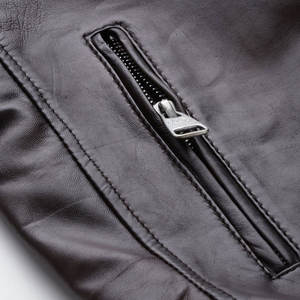 Best Style Street Wear Veste en cuir pour hommes de bonne qualité Nouvelle arrivée Veste en cuir pour hommes lourds et imperméables - Product Image 5