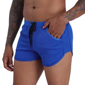 Pantalones Cortos Deportivos para Hombre, Transpirables, de Secado Rápido, Ligeros, Elásticos, de Poliéster/Algodón, con Cierre de Cordón y Bolsillo Lateral, para Gimnasio - Product Image 3