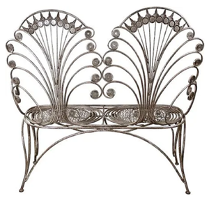 ม้านั่งในสวนทำจากโลหะสีบรอนซ์ลายตารางและด้านหลังเป็นที่นั่งกลางแจ้งที่แข็งแรงเฟอร์นิเจอร์หรูหรา - Product Image 6