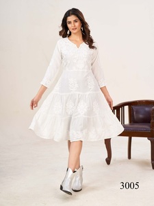 Tunique en rayonne lourde 14 kg, travail de Lucknow, pour femmes, vente en gros - Product Image 4