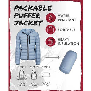 <b>Women</b> Puffer Jacket <b>Lightweight</b> Packable Bubble <b>Coat</b> Water-Resistant Winter Outerwear Warm Quilted Jacket <b>for</b> <b>Women</b> Casual - Product Image 2