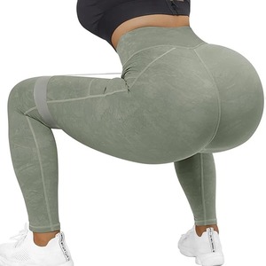 Leggings de sport de haute qualité pour femmes, leggings de yoga taille haute pour femmes adultes, leggings de fitness avec tissu tricoté - Product Image 3