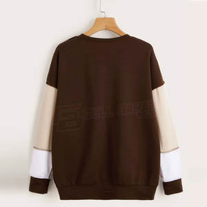 เสื้อสเวตเตอร์แบบสวมหัวสำหรับผู้หญิงเสื้อสเวตเชิ้ตคอกลมสีพื้นด้านในระบายอากาศได้ - Product Image 2