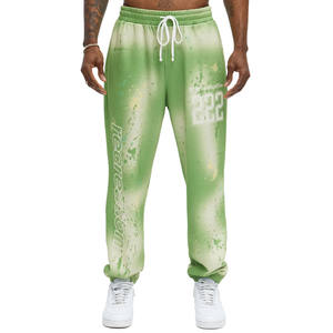 Pantalons de survêtement pour hommes en molleton léger à coupe droite avec cordon de serrage personnalisé Streetwear décontracté Impression sur écran Lavage de haute qualité - Product Image 3