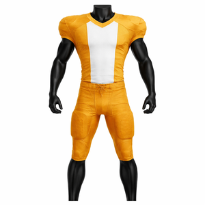 OEM Custom American Football <b>Game</b> Uniform Set Breathable Mesh Jersey <b>Padded</b> Pants Teamwear Bulk Supplier - Product Image 1
