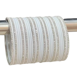 2025 nouveauté professionnel fabriqué à la main argent plaqué perle bracelets Churiyan ensembles pour mariage indien fête de mariée tenue décontracté - Product Image 1