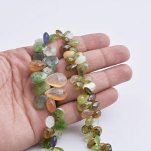 ลูกปัดพลอยธรรมชาติทรงหยดน้ำเจียระไน ขนาด 8 นิ้ว สำหรับทำเครื่องประดับชั้นดี - Product Image 3