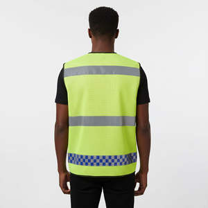 Chaleco de Seguridad de Alta Visibilidad ANSI Clase 2 con Luz LED Intermitente y Bolsillos de Malla Reflectante Transpirable e Impermeable, Logotipo Personalizable - Product Image 5