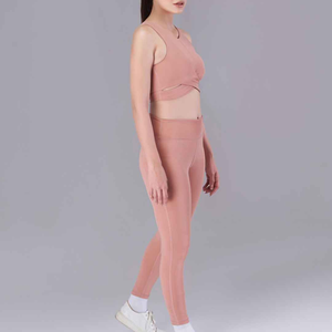 Ensembles de yoga en polyester spandex respirant à séchage rapide pour femmes, vente en gros de leggings de yoga chauds, vestes de soutien-gorge de course respirantes - Product Image 3