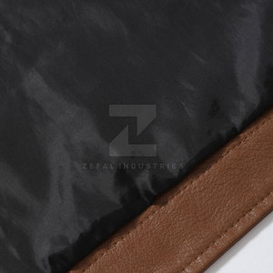 Veste en cuir pour homme de couleur unie, col montant, logo sur le devant, imperméable, de haute qualité, manches longues, streetwear, meilleur prix - Product Image 6
