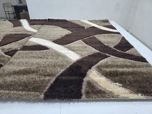 Alfombra 3D Moderna con Diseño Floral Jacquard, Tejida a Máquina, de Yute, Acolchada, de Pelo Medio, Reversible, con Base de Látex, para Sala de Estar y Uso Doméstico - Product Image 5