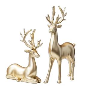 Metal gran jardín al aire libre escultura de ciervo duradera venta directa de fábrica bronce decoración personalizada - Product Image 4