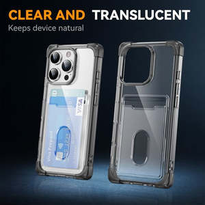 Coque de protection d'angle pour iPhone 16 Pro Max 6.9 avec fente pour carte, couleur violette - Product Image 3