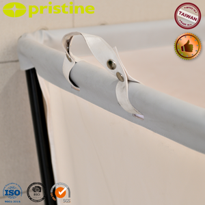 Articles ménagers modernes 400L pliables chariot à linge commercial roues en acier fer noir vente en gros Taiwan ménage stockage maison - Product Image 3