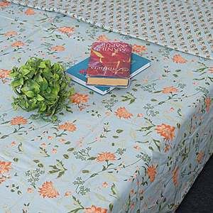 Sky Floral Print 240 TC Cotton <b>Double</b> Bed Dohar Handmade Luxury Stitching Customizable Weight Available in Queen King Twin Sizes - Product Image 2