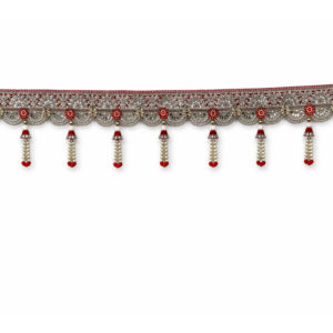 Bandarwal, Tapiz Floral Tradicional Indio de Rajastán, Decoración Artesanal para Colgar en la Pared o en la Puerta, para Cumpleaños, Aniversario, Pooja - Product Image 1