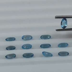 100% naturel pour topaze bleue suisse pierre en vrac à facettes décembre pierre de naissance guérison ovale fantaisie 3mm pour la fabrication de bijoux Options OEM - Product Image 2