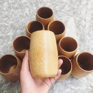 Vaso de Bambú Natural, Taza de Bambú Hecha a Mano, Vaso de Madera Premium, Vajilla Sostenible para Cocina, Suministros para Restaurantes - Product Image 4