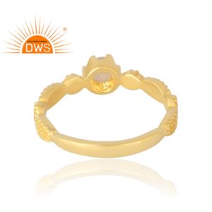 แหวนพลอยโอปอลจากเอธิโอเปียธรรมชาติชุบทอง18K จาก925เงินสเตอร์ลิง - Product Image 2