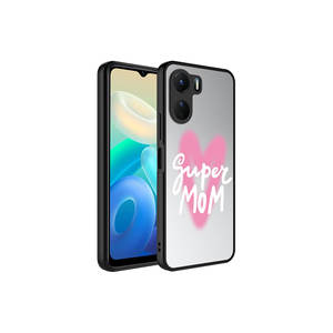 Luxury 'Super Mom' Design Vivo Y16 Case <b>Mirror</b> Pattern Camera Protection Silicone <b>Cover</b> Magnetic Charge Function-Also Y17 Y19 - Product Image 1