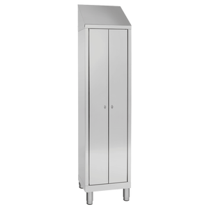 Taquilla de una puerta de acero inoxidable con 2 puertas - Product Image 1