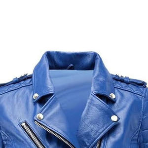 Chaqueta de cuero genuino de primera calidad con diseño elegante Costura duradera Ajuste cómodo. Para ropa informal o formal Talla XS - Product Image 4
