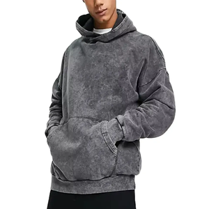 Survêtement deux pièces délavé à l'acide avec design personnalisé pour femmes combinaison de jogging d'hiver en coton polaire; Ensemble pour hommes inclus - Product Image 5