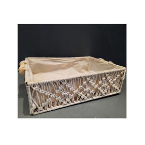 Fresh Designs Macrame Storage <b>Basket</b> Handles <b>Bathroom</b> Nursery Bedroom Living Room Decoration Household Accessories Affordable - Product Image 6