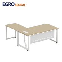 EGROspace Mobilier de bureau moderne haut de gamme personnalisé, bureau de direction minimaliste en forme de L