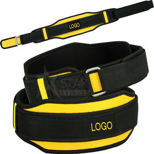 Cinturón de levantamiento de pesas de neopreno de calidad resistente con logotipo personalizado Cinturones de levantamiento de pesas de entrenamiento de levantamiento muerto ajustables Envío directo - Product Image 3