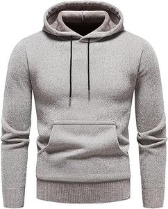 Sweat à capuche publicitaire en coton de couleur unie avec logo personnalisé Culture d'entreprise Vêtements de travail avec capuche à fermeture à boucle - Product Image 5