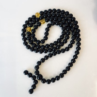 Perles d'ambre cerise islamiques avec intercalaires jaunes, ambre baltique naturel, cadeau unisexe