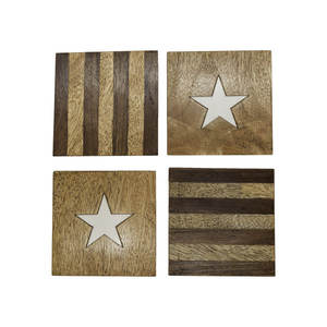 Sous-verres carrés en bois de noyer de couleur personnalisée de qualité supérieure pour hôtels, restaurants, articles de cuisine en Inde – Durables, modernes, écologiques, luxueux - Product Image 1