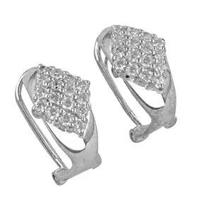 Boucles d'oreilles délicates en argent 925 avec zircone cubique pour femmes, bijoux élégants en cristal - Product Image 3