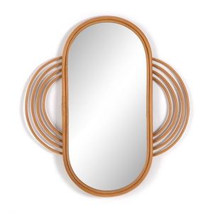 Artículo caliente Espejo de ratán Color natural Espejo de pared decorativo Mimbre natural Decoración del hogar Venta al por mayor Hecho EN LA India - Product Image 2