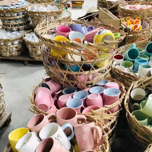 中国工厂库存热卖廉价多色图案陶瓷咖啡杯水杯按箱出售 - Product Image 2