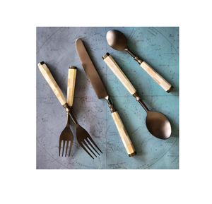 Customized Stainless Steel Cutlery <b>Set</b> Mother of Pearl Work On Handle for Home Hotel & Wedding Party Cutlery <b>set</b> - Product Image 1