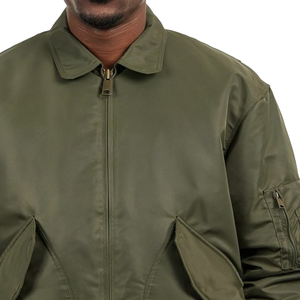 แจ็กเก็ตบอมเบอร์100% ผ้าโพลีเอสเตอร์ซับในผ้าซาตินประดับด้วยขนสัตว์โลโก้ตามสั่งสำหรับฤดูหนาว - Product Image 4