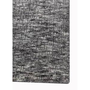 Alfombra de lana anudada a mano AKWT-1060, diseño abstracto gris y negro, técnica de tejido plano, para el hogar, para adolescentes, rectangular, para pasillo, de yute. - Product Image 4