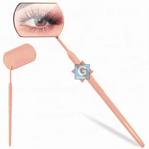 Miroir de maquillage de bureau en acier inoxydable de haute qualité à prix compétitif, miroir à cils rond, couleur et logo personnalisés - Product Image 2